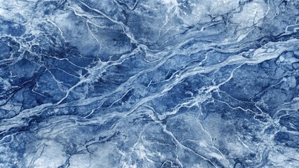 Naklejka premium Marble texture with deep blue and white veins