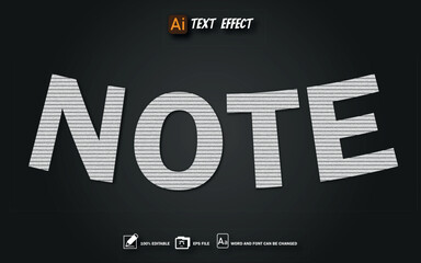 note text effect