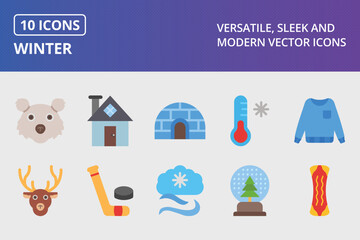 Winter Flat Icon Set
