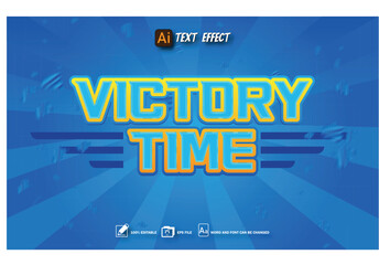 victory time text effect