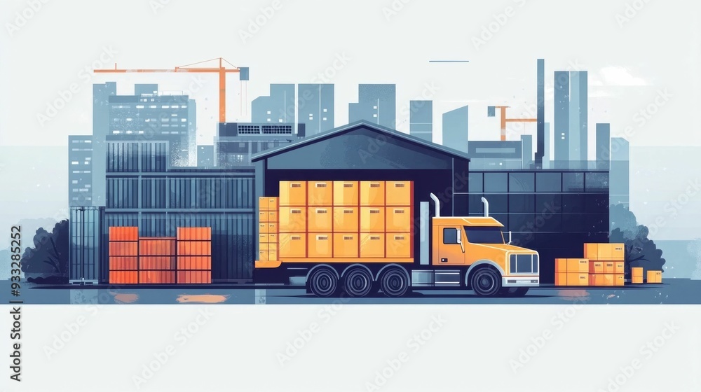 Poster optimized logistics solutions for efficient supply chain management leveraging technology and data d