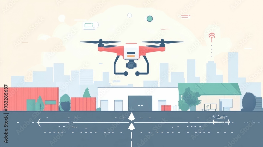 Poster drone based logistics tracking system optimizing delivery and supply chain efficiency through real t