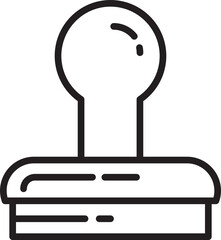 Stamp Line Icon