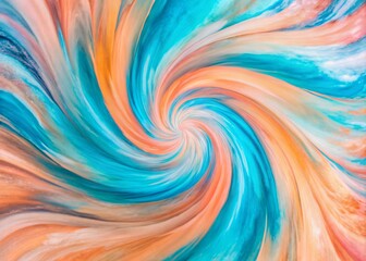 Fototapeta premium Vibrant watercolor hues blend and swirl in a mesmerizing abstract background, featuring soft, delicate textures and bold, expressive brushstrokes in a kaleidoscope of colors.