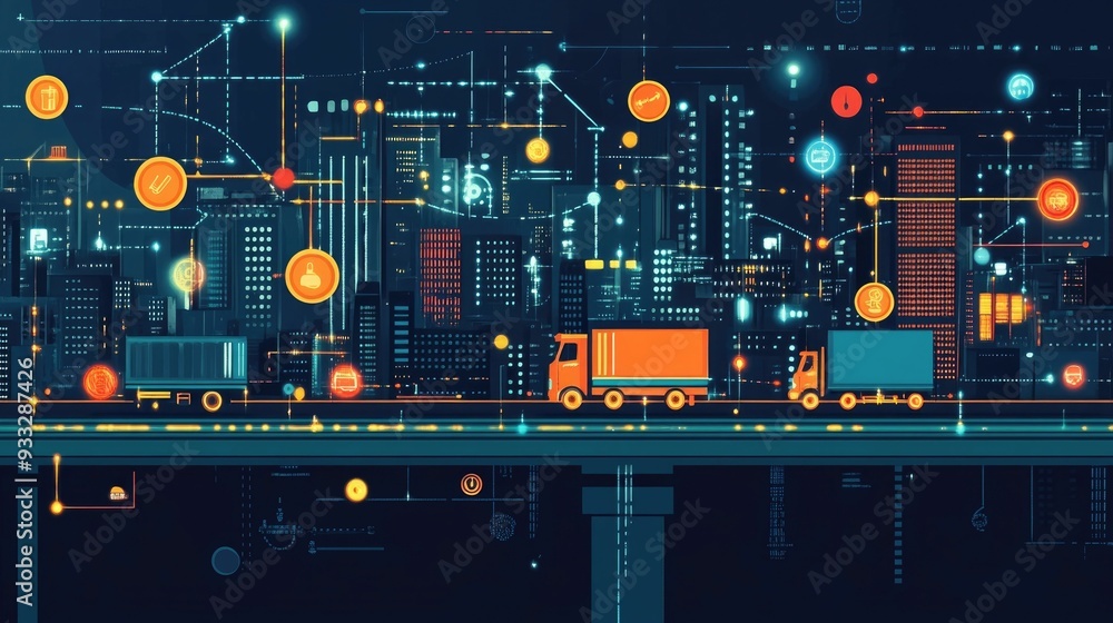 Poster real time monitoring and optimization of a comprehensive logistics network system through a flat des