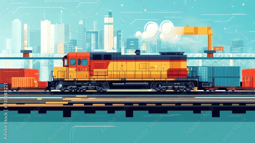 Poster efficient rail freight within a comprehensive transportation network for streamlined cargo delivery 
