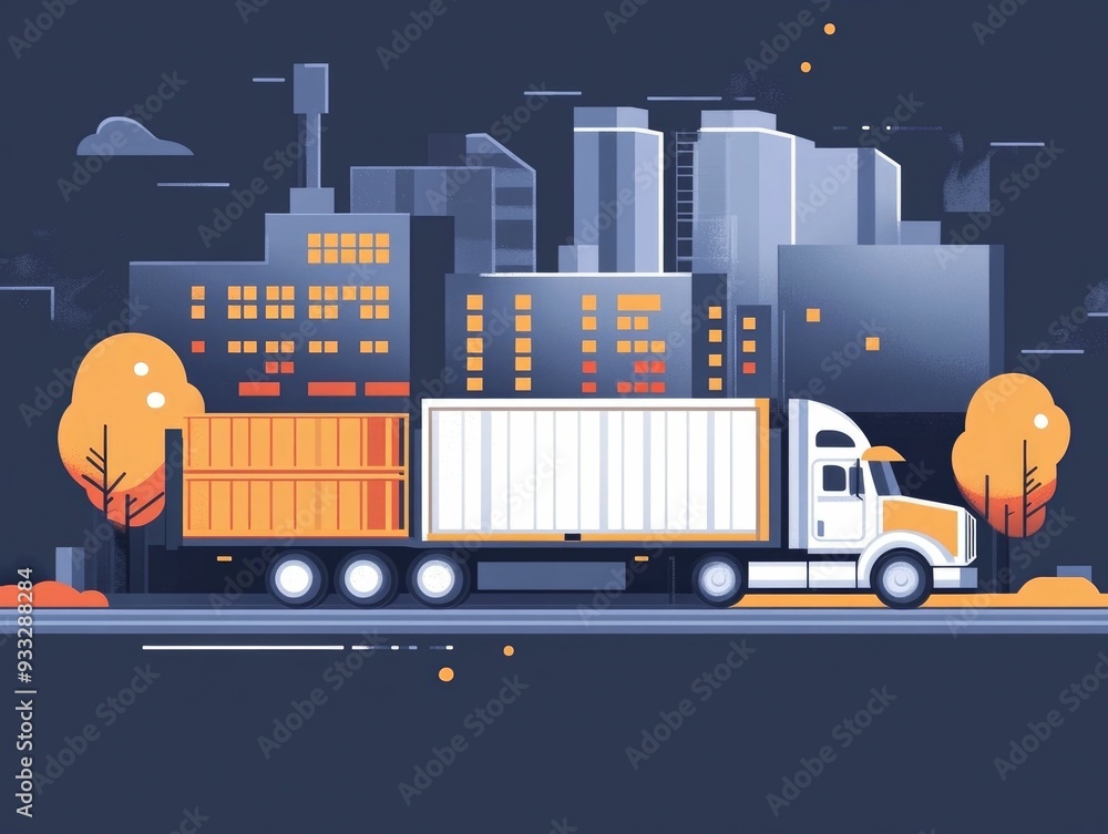 Poster automated logistics transportation scheduling system for efficient supply chain management and digit