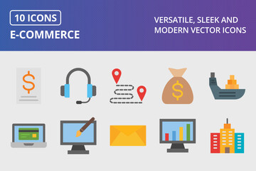 E-Commerce Flat Icon Set