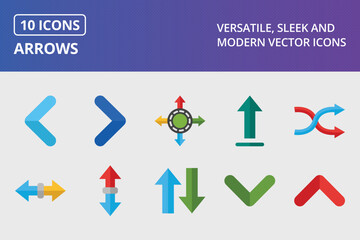 Arrows Flat Icon Set