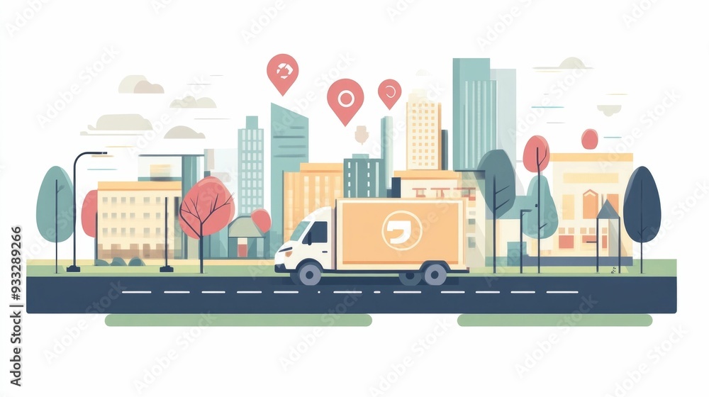 Poster optimizing last mile delivery efficiency through a comprehensive transportation network utilizing da