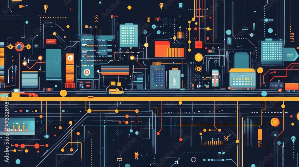 Poster centralized logistics control system with transportation network delivery and distribution managemen