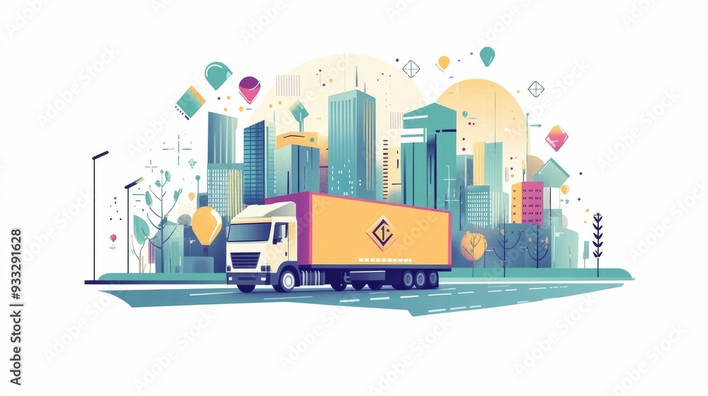 Poster of digital tools and technologies for streamlined transportation management supply chain optimizatio