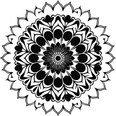 Mandala floral design art vector illustration