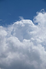 Bright sunny sky with beautiful white clouds