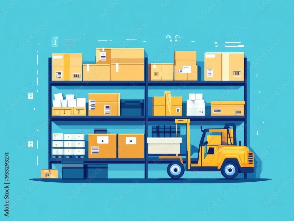 Fototapete efficient inventory management minimizing with flat design this image showcases a visual representat