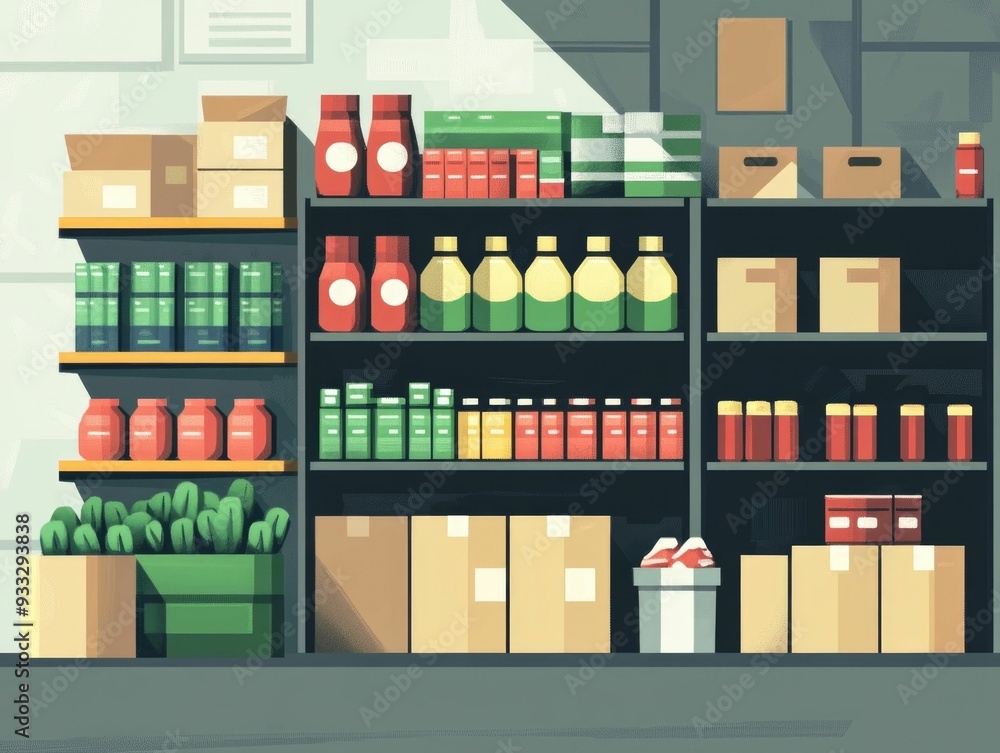 Poster optimize inventory and drive demand based management with this flat design showcasing data analytics