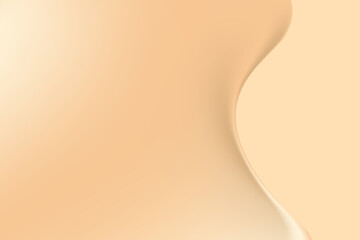 Abstract beige liquid beauty product gradient background with copy space. Elegant fluid serum texture wallpaper, smooth collagen splatter backdrop. Beauty product presentation, promotion, banner