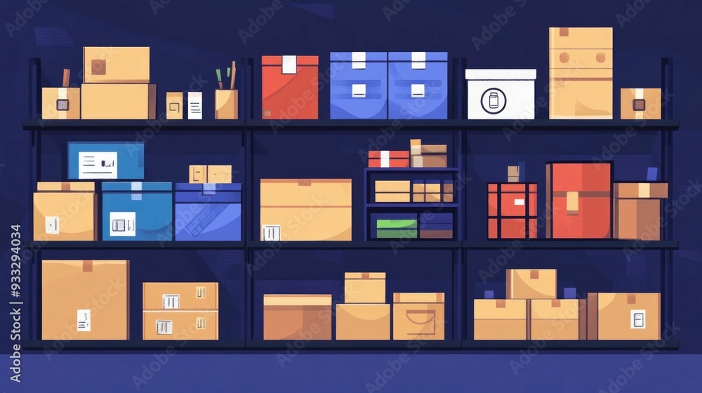 Poster efficient inventory management through multi channel synchronization and flat design optimize supply