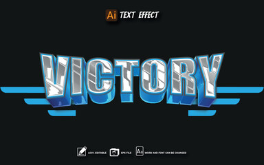 victory text effect