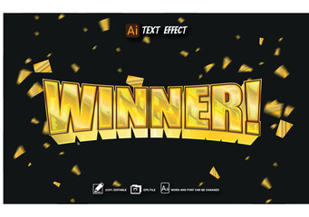 winner text effect