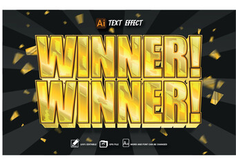 winner text effect