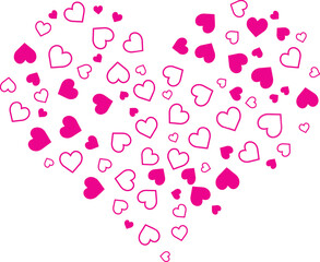 Adobe illustrator artwork with red and pink heart icon