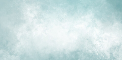 Abstract white and blue isolated cloud cumulus clouds. Gray aquarelle painted realistic fog or mist smoky textured canvas design. White and ash messy wall stucco texture background.