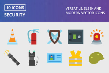 Security Flat Icon Set
