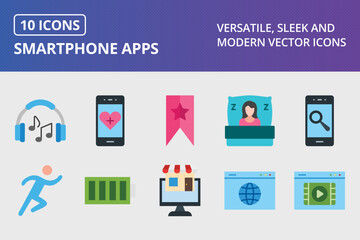 Smartphone Apps Icon Set