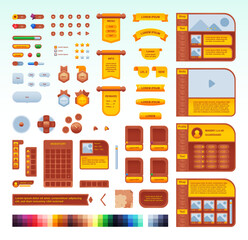 Big bundle game assets, UI interface game assets.