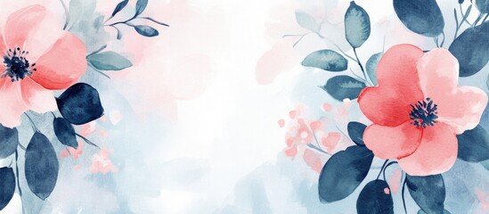 Floral Watercolor Background Design Ideal for presentations or desktop wallpapers