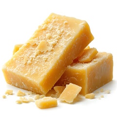 Parmesan isolated on white background