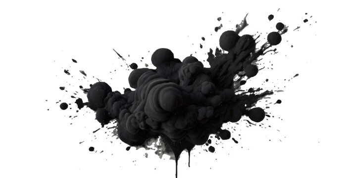 recommend clip art: Vector abstract grey and black rainbow holi paint and black cloud smoke powder explosion isolated on transparent wide panorama background.