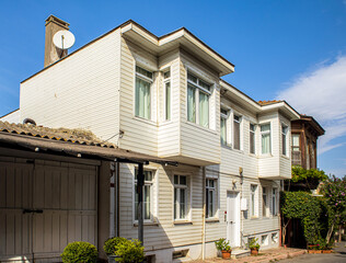 roadside historical island houses in the prince islands, adalar, istanbul