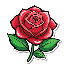 Rose flowers sticker illustration vector design.eps