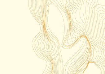 Linear abstraction. Background of smooth wavy lines. Curved lines create the effect of chaos or terrain