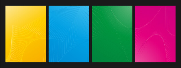 Gradient background of parallel lines. Abstract geometric composition. An idea for packaging, cover, banner, flyer or interior design