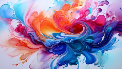 Fototapeta premium The mixture of water colours making beautiful designs 
