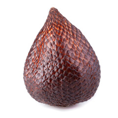 Salak fruit or snake fruit isolated on white background.