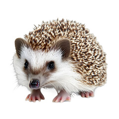 Obraz premium [Transparent Background PNG]Cute Baby Hedgehog With Spikes Isolated on White Background
