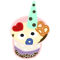 Cute dessert, foods, breakfast