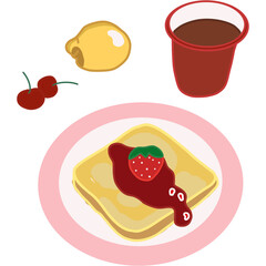 Cute dessert, foods, breakfast
