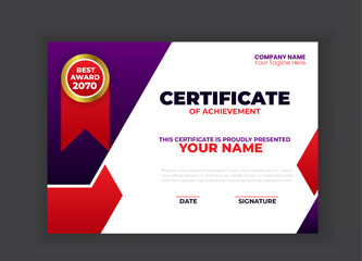 Modern and creative Business Certificate with Red Shapes template designModern and creative Business Certificate with Red Shapes template design Moder and creative Business Certificate with Red Shapes