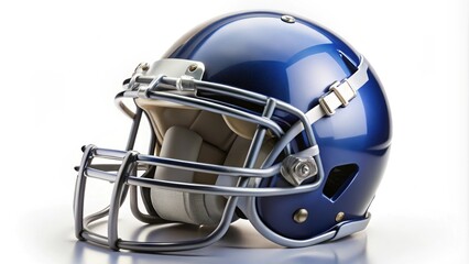 Fototapeta premium American football helmet isolated on white background, sports, protection, headgear, equipment, safety, gridiron, NFL, gear