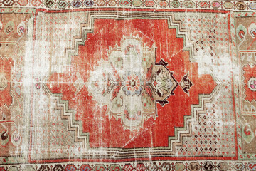 Textures and patterns in color from woven carpets