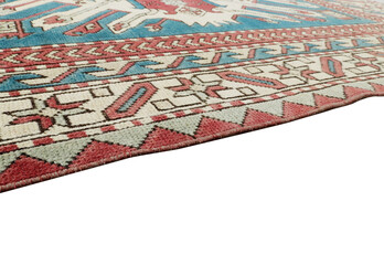 Textures and patterns in color from woven carpets