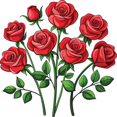 Rose vector illustration graphic Art design.