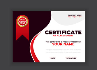 Modern and creative Business Certificate with Red Shapes template designModern and creative Business Certificate with Red Shapes template design Moder and creative Business Certificate with Red Shapes