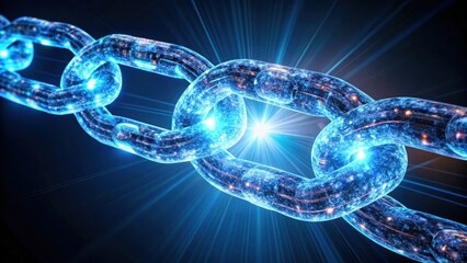 Hologram of intersecting chains , hologram, chains, intersection, technology, futuristic, digital