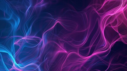 Fototapeta premium Abstract Neon Swirls in a Dark Background